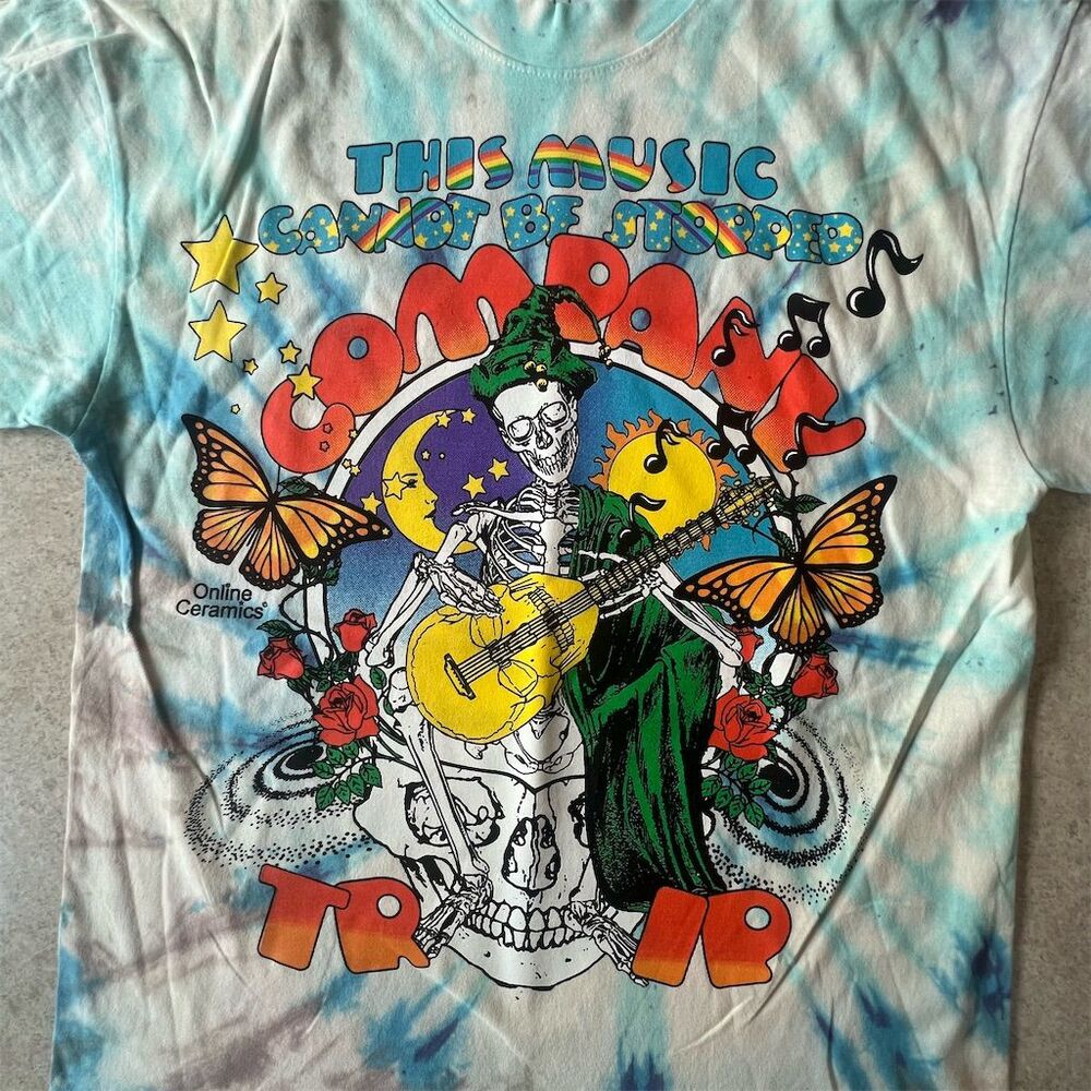 Online Ceramics x Dead & Co Tie-Dye Graphic T-Shirt Unisex M Multicolor